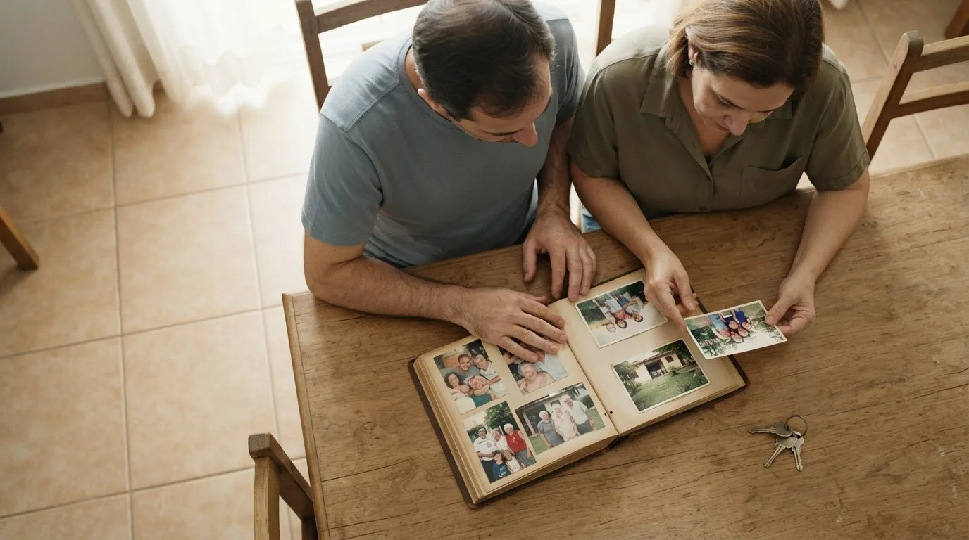 Passaporte e calendário com dias marcados sobre uma mesa de trabalho, em tons de azul e cinza